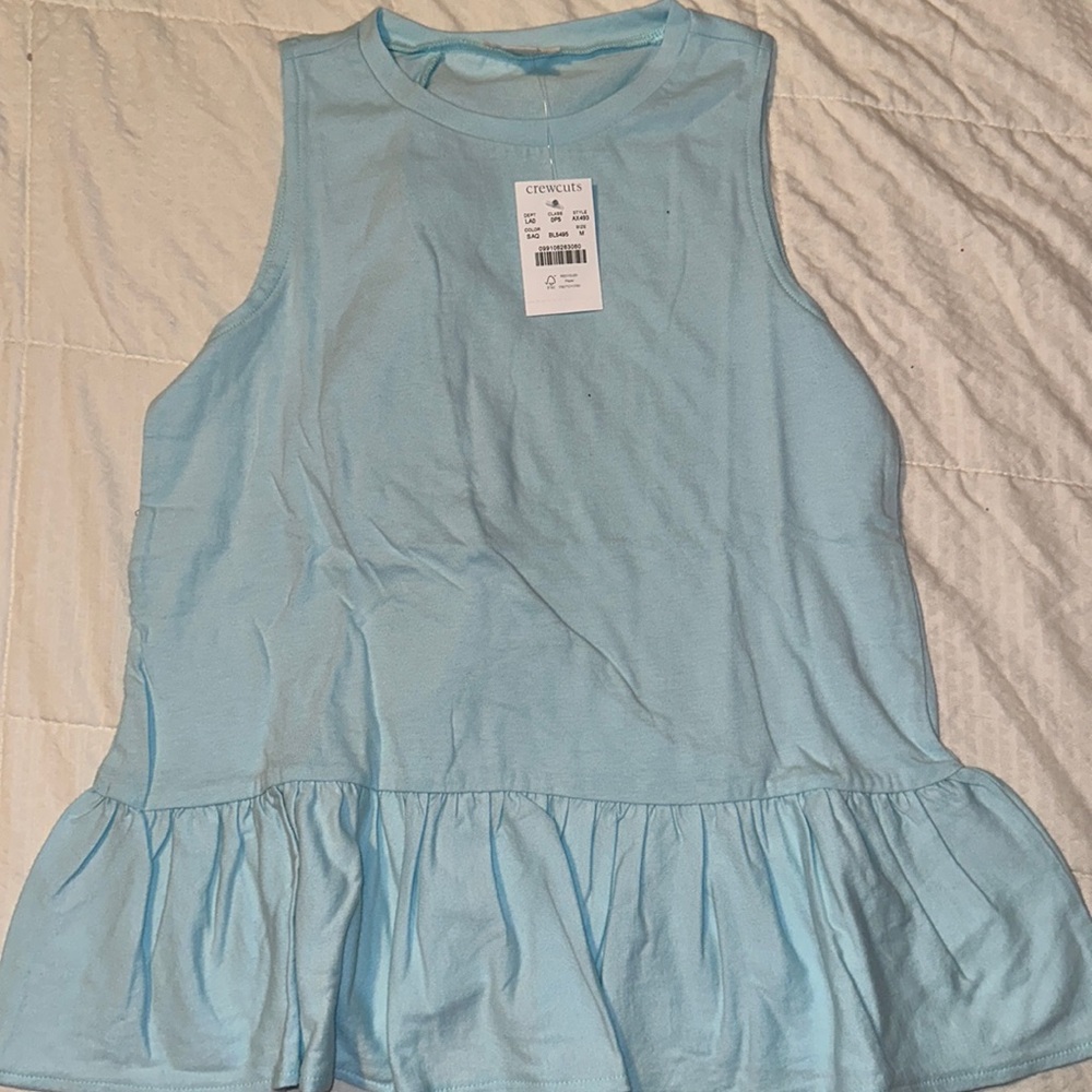 Girls crew cuts ruffle back tank